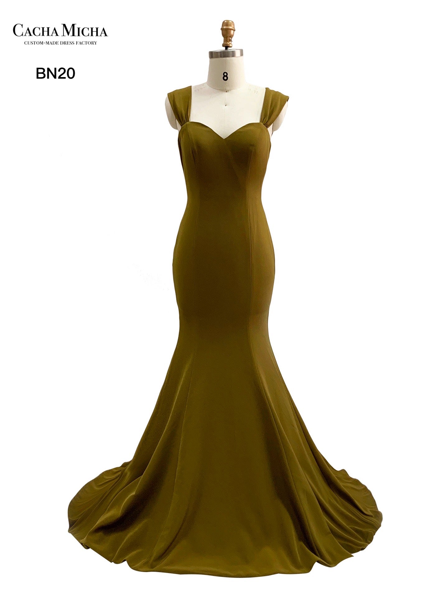 Fishtail Style Crepe Fabric Bridesmaid Dress BN20