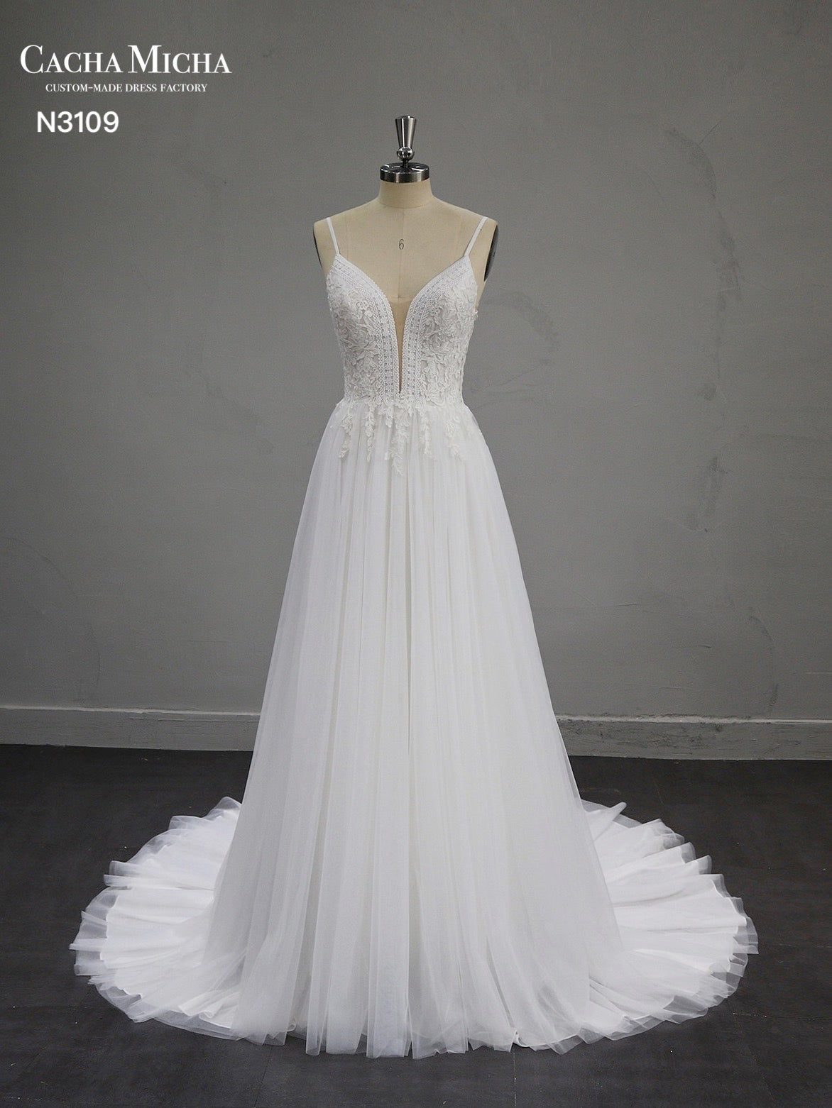 Beautiful Bohemia Lace A Line Wedding Dress N3109