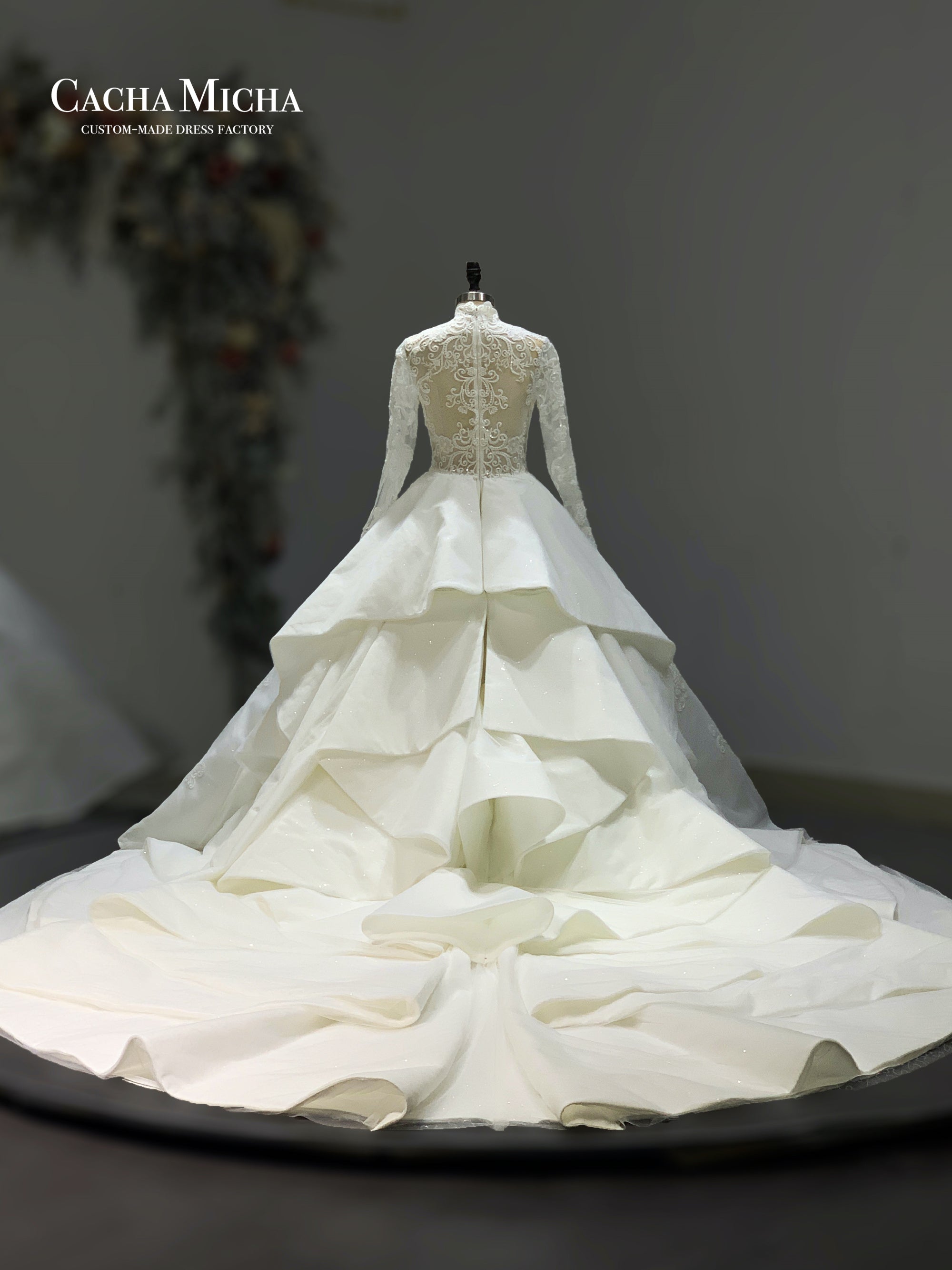 gorgeous ruffles ball gown skirt wedding gown 211244