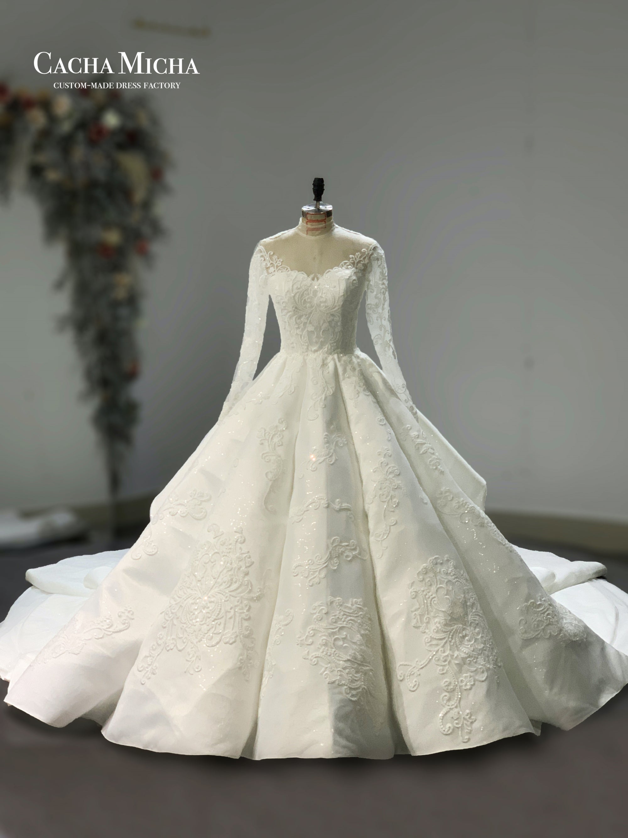 gorgeous ruffles ball gown skirt wedding gown 211244