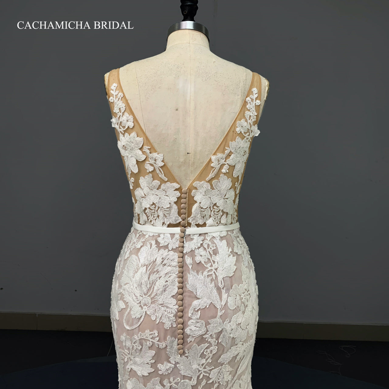 Beautiful Boho Lace Mermaid Wedding Gown CNX2125