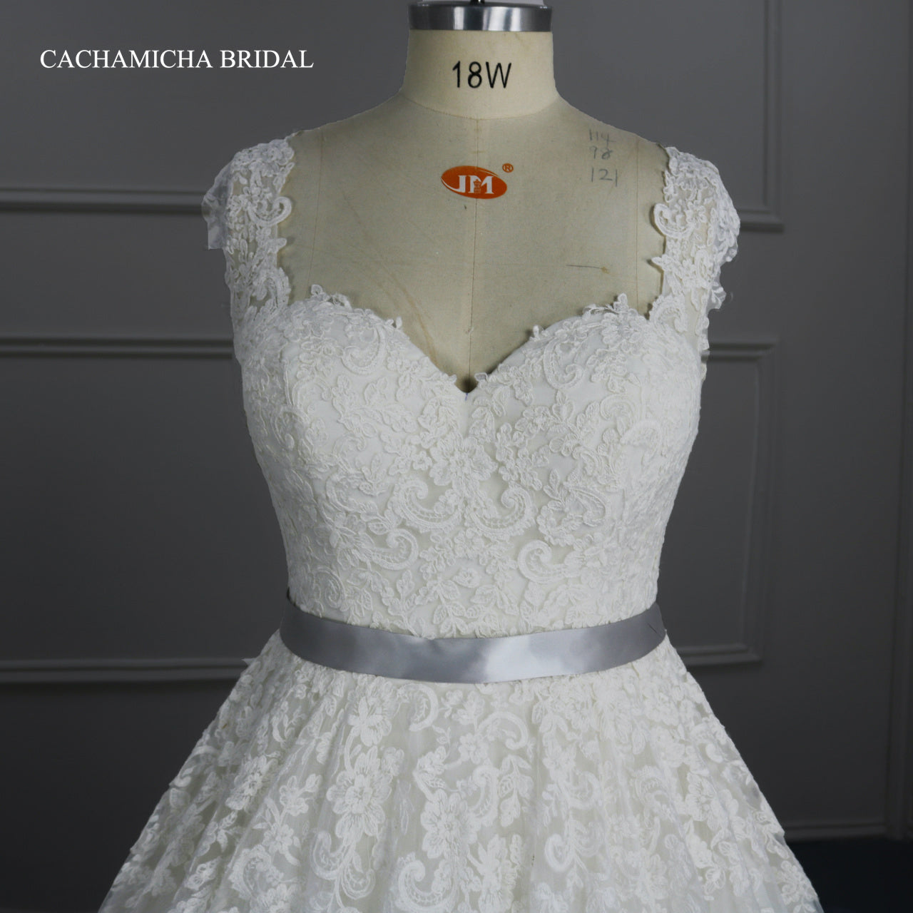 Corded Lace A Line Wedding Gown C9859