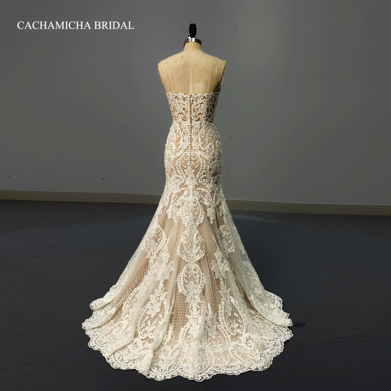 Luxury Beaded Gorgeous Lace Mermaid Bridal Dress 4186