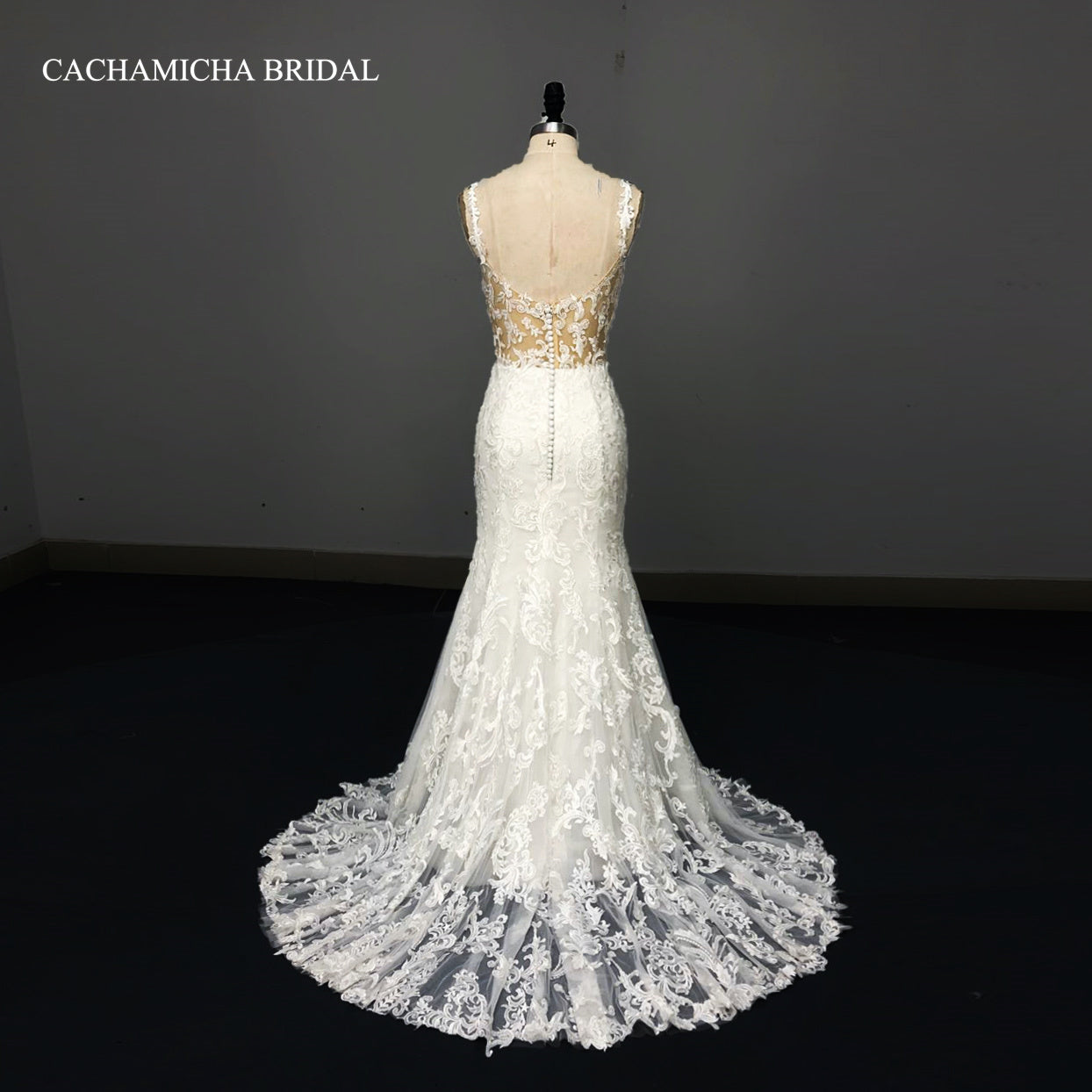 Heavy Beaded Lace Mermaid Bridal Gown 7222