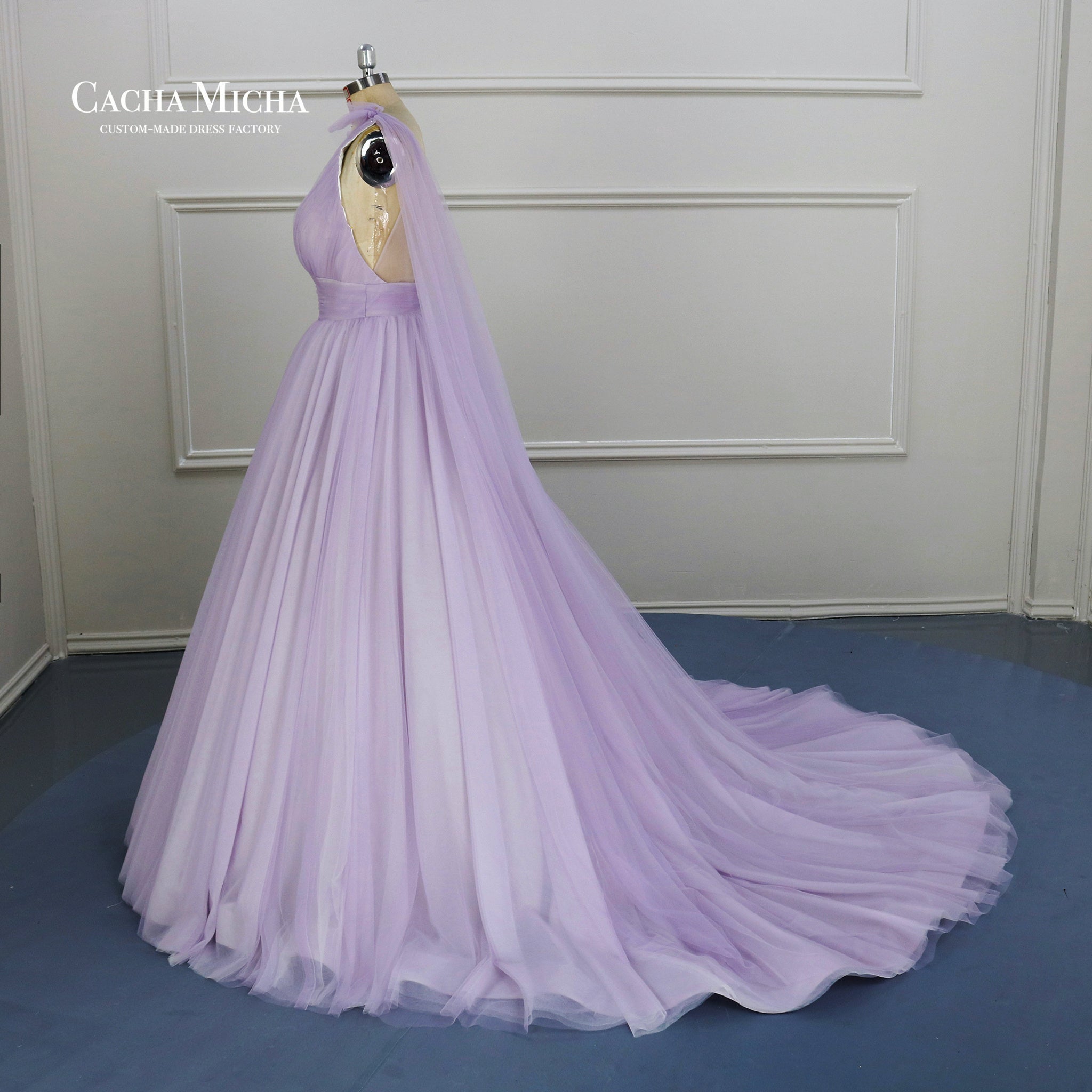 Special purple color wedding gown J251